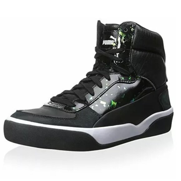 New PUMA Men's MCQ Brace Mid Shoes Black/Black/Flame Scarlet, 8.5 lid is missing - Picture 1 of 7